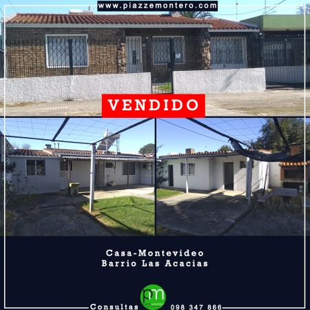 VENDIDO--- CASA/ LAS ACACIAS, MVDO.. Casa en Venta en Las Acacias,  Montevideo