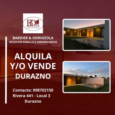 Casas en Venta,  Alquiler en Durazno , Durazno