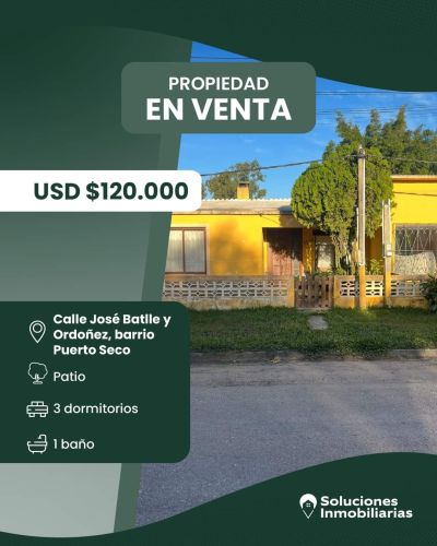 Casa en Venta en PUERTO SECO, Río Branco, Cerro Largo