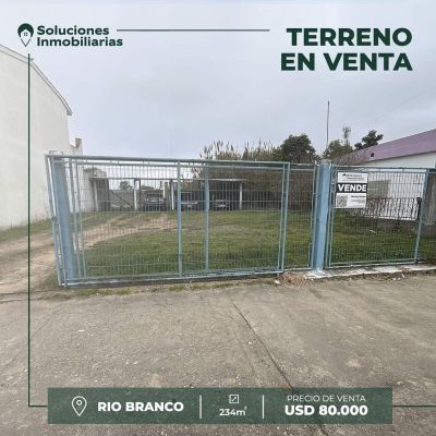 Terrenos en Venta en Virrey Arredondo, Río Branco, Cerro Largo