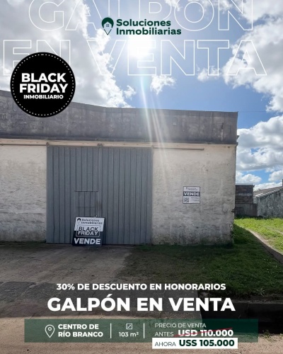 Galpón en Venta en Centro, Río Branco, Cerro Largo