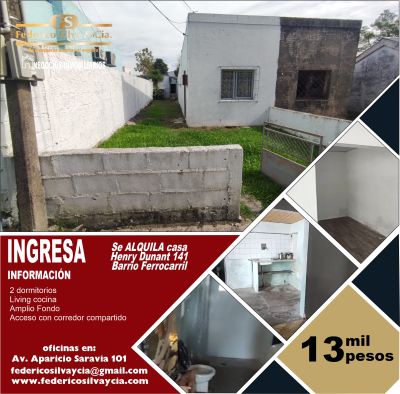 Casas en Alquiler en Barrio Ferrocarril, Tacuarembó, Tacuarembó