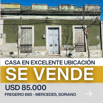 Casa en Venta en Terminal, Mercedes, Soriano