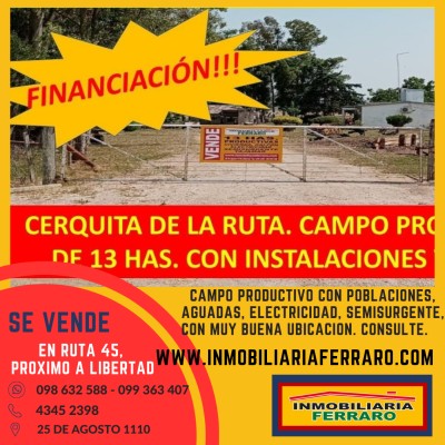 Campo / Chacra en Venta en ZONA RURAL, Libertad, San José