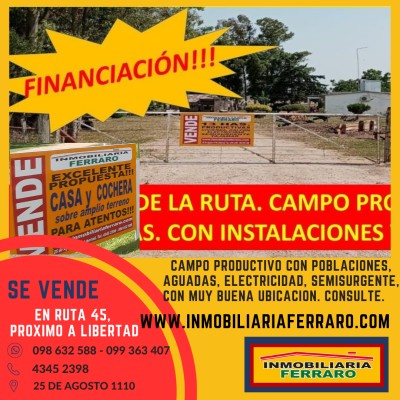 Campos y Chacras en Venta en ZONA RURAL, Libertad, San José