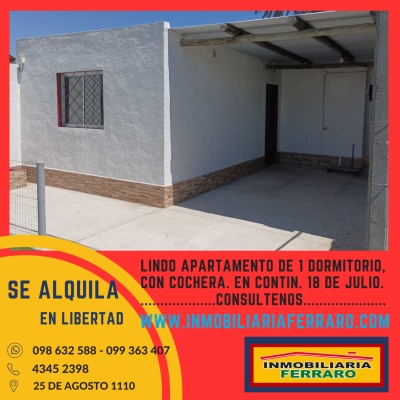 Apartamento en Alquiler en PARQUE CLAUZOLLES, Libertad, San José