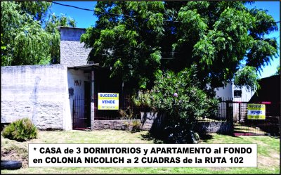 Casas en Venta en Colonia Nicolich, Canelones