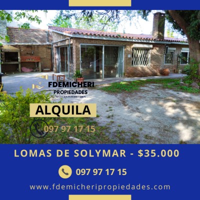 Casas en Alquiler en Lomas de Solymar, Ciudad de la Costa, Canelones