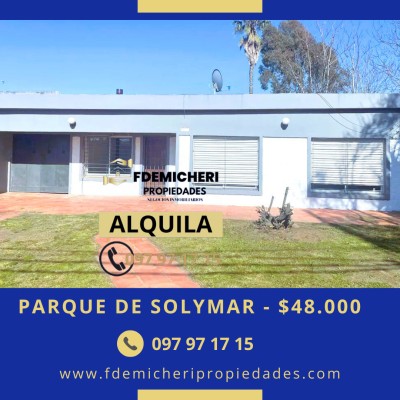 Casas en Alquiler en Parque de Solymar, Ciudad de la Costa, Canelones