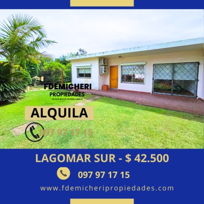 Casa en Alquiler en Lagomar, Ciudad de la Costa, Canelones