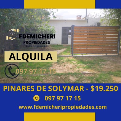 Casa en Alquiler en Pinares de Solymar, Ciudad de la Costa, Canelones