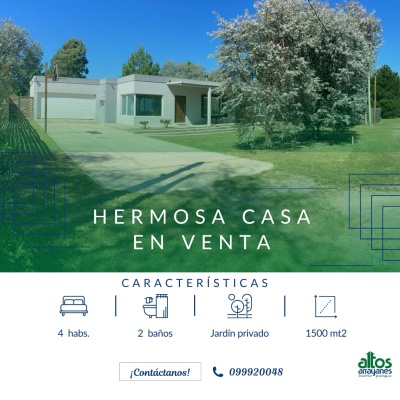 Casa en Venta en  Altos Arrayanes Barrio Parque, Los Arrayanes, Soriano