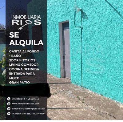 Casa en Alquiler en Tacuarembó, Tacuarembó