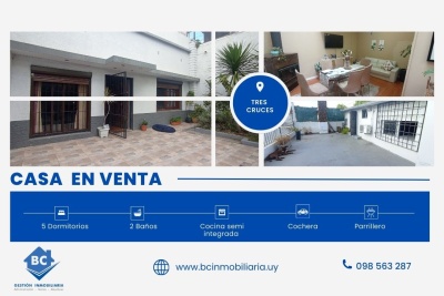 Casa en Venta en Tres Cruces, Montevideo