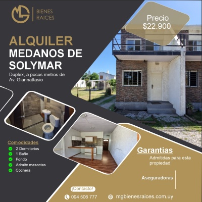 Apartamento en Alquiler en Lomas De Solymar, Canelones