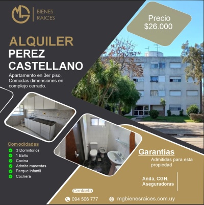 Apartamento en Alquiler en Pérez Castellanos, Montevideo