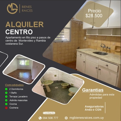 Apartamentos en Alquiler en Centro, Montevideo