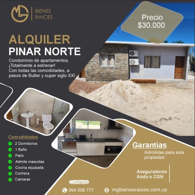 Apartamento en Alquiler en El Pinar, Ciudad de la Costa, Canelones