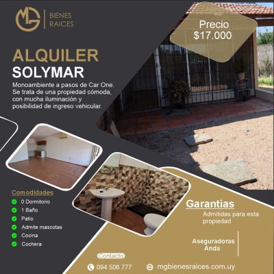 Apartamento en Alquiler en Solymar, Ciudad de la Costa, Canelones