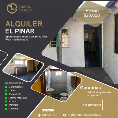 Apartamento en Alquiler en El Pinar, Ciudad de la Costa, Canelones