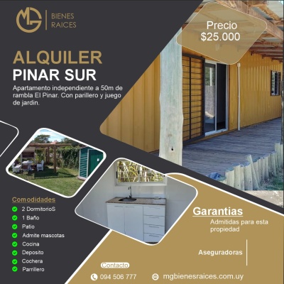 Apartamento en Alquiler en El Pinar, Ciudad de la Costa, Canelones