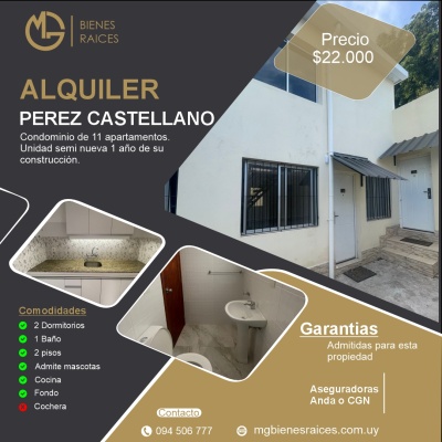 Apartamento en Alquiler en Pérez Castellanos, Montevideo