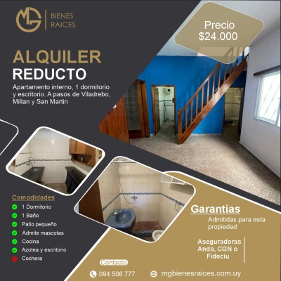 Apartamento en Alquiler en Reducto, Montevideo