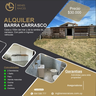 Casas en Alquiler en Barra De Carrasco, Canelones