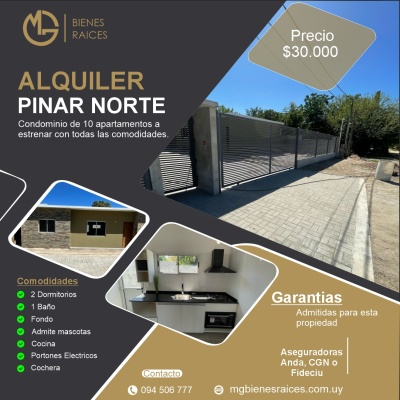 Apartamento en Alquiler en Pinar Norte, Ciudad de la Costa, Canelones