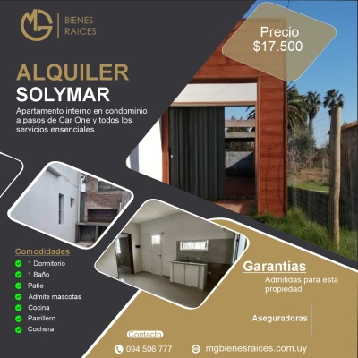 Apartamento en Alquiler en Solymar, Ciudad de la Costa, Canelones